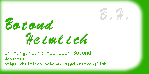 botond heimlich business card